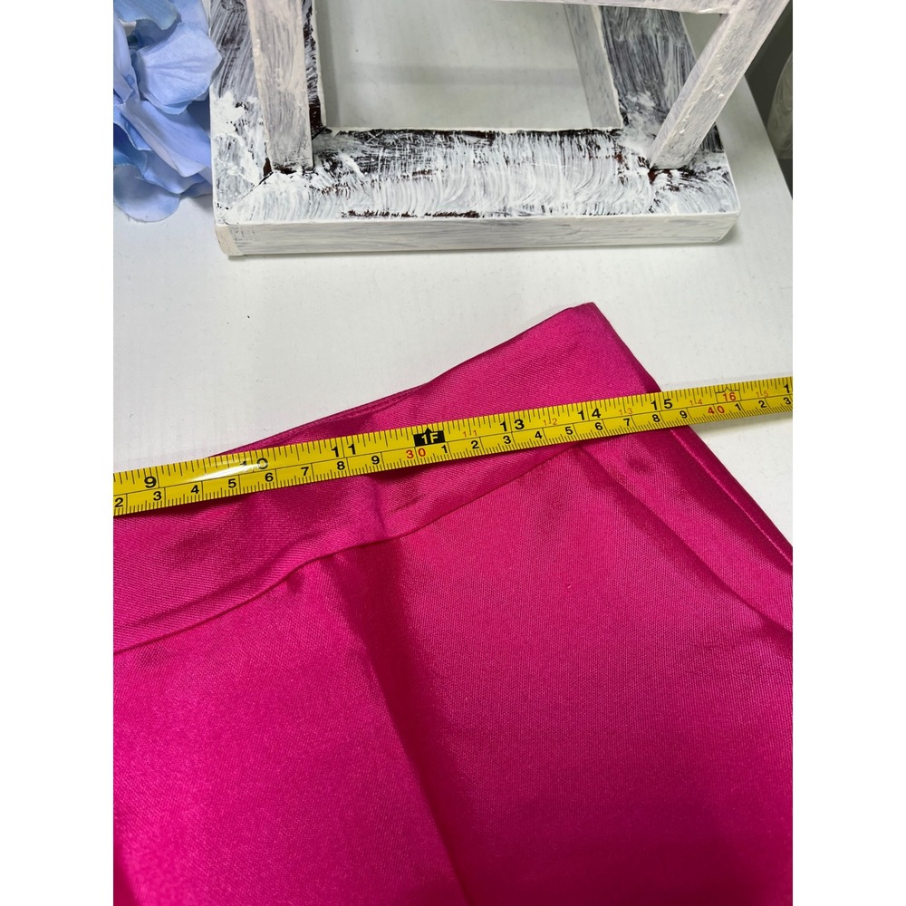 Vineyard Vines Womens Hot Pink Satin Straight Leg Dress Pants Size 2 Fuchsia - Picture 6 of 9